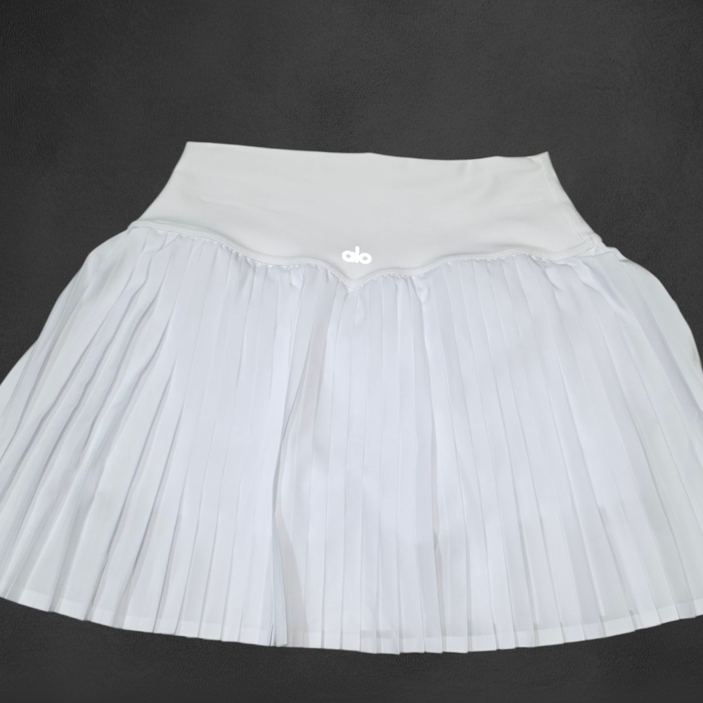 ALO Yoga Grand Slam Tennis Skirt White Size M